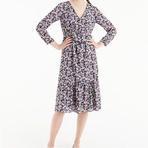 J.Crew Ruffle hem dress in paisley floral size 4